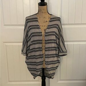 Women's Black and Cream Sweater
